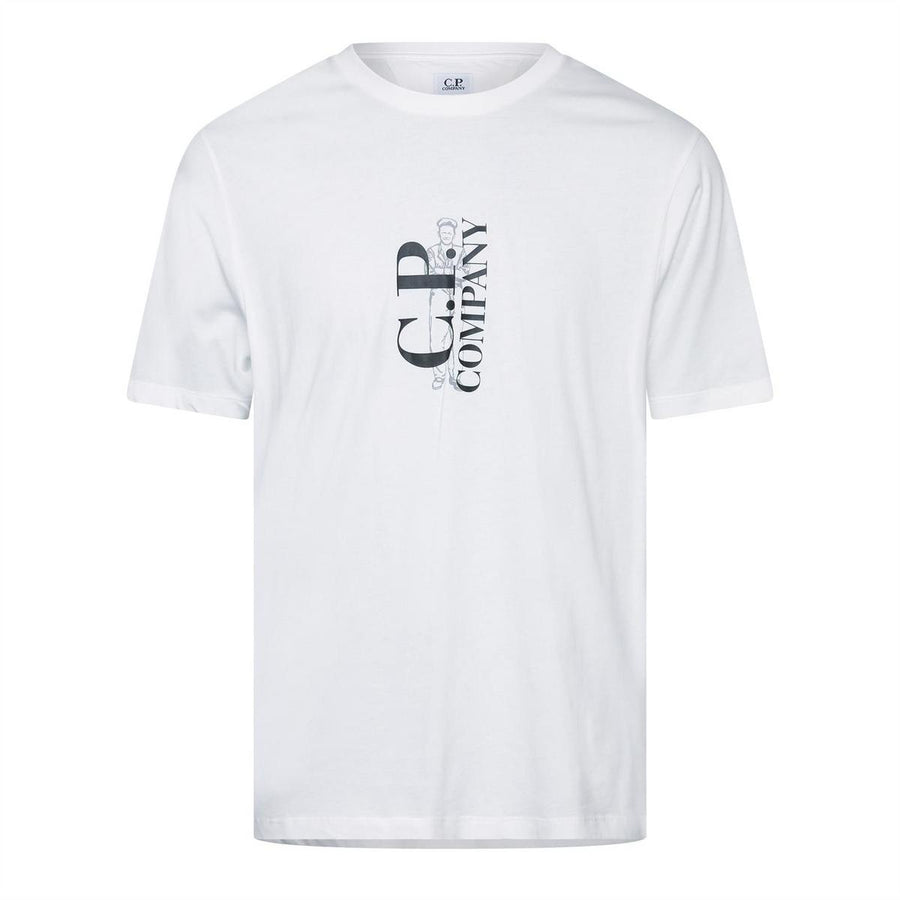 30/1 Jersey Vertical Logo T-Shirt