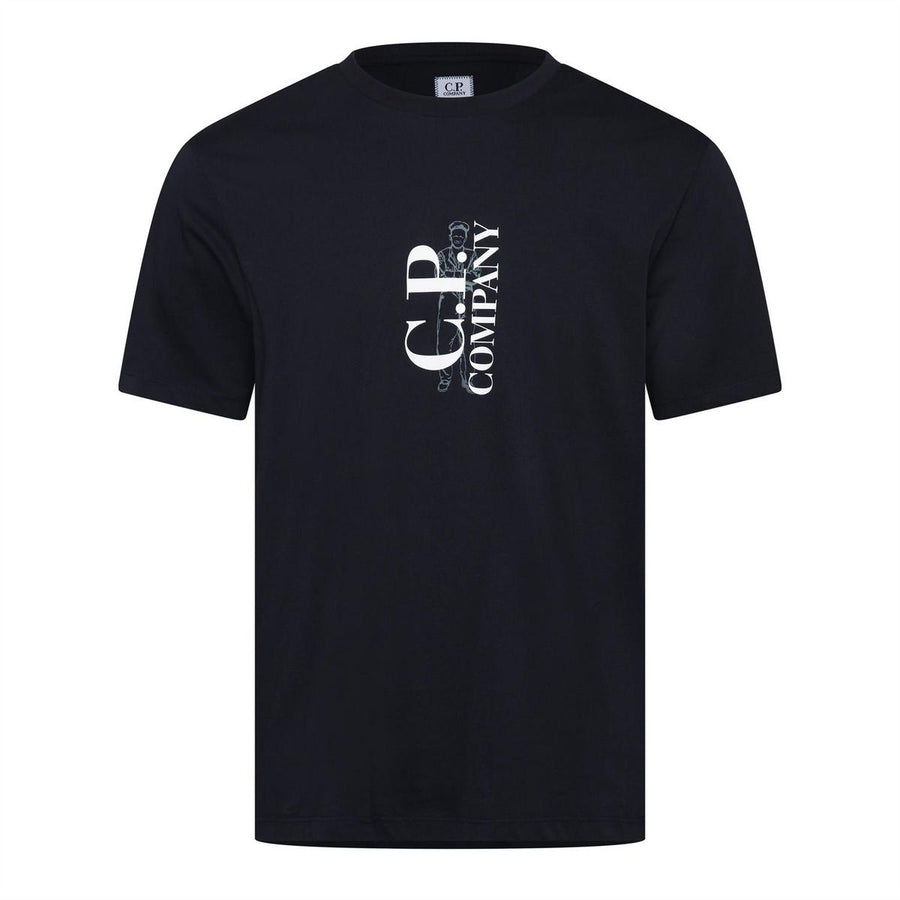 30/1 Jersey Vertical Logo T-Shirt