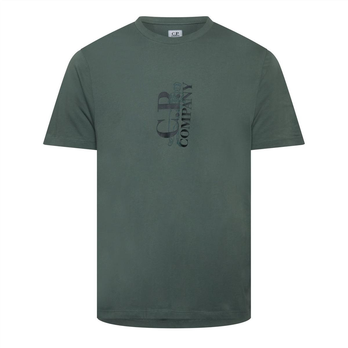30/1 Jersey Vertical Logo T-Shirt