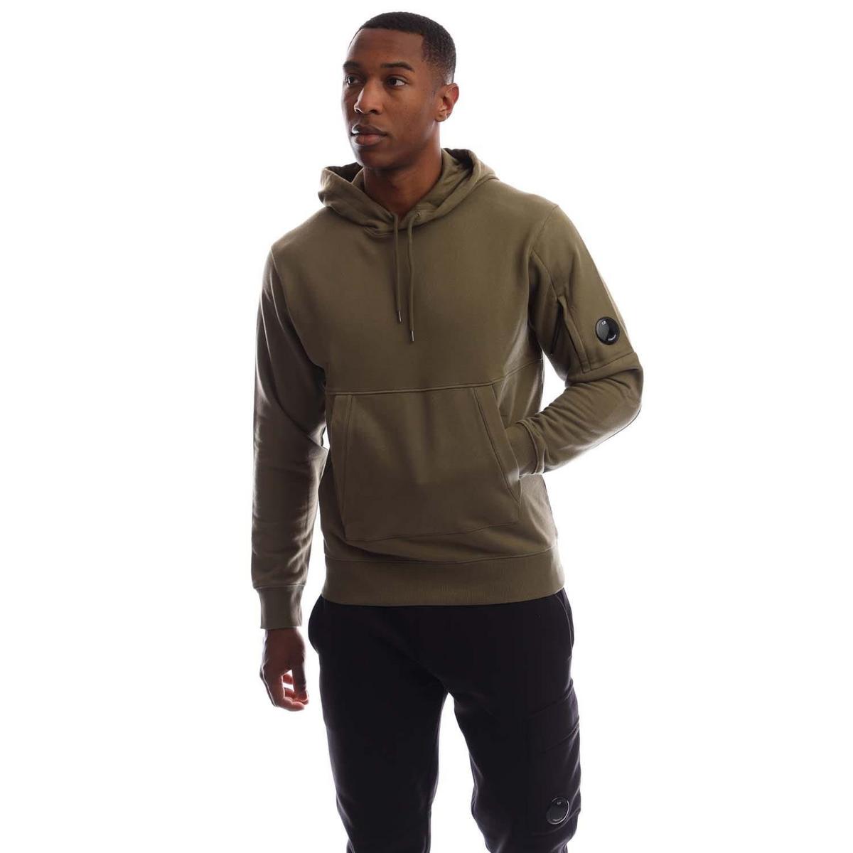 Diagonal Raised Fleece Lens Hoodie