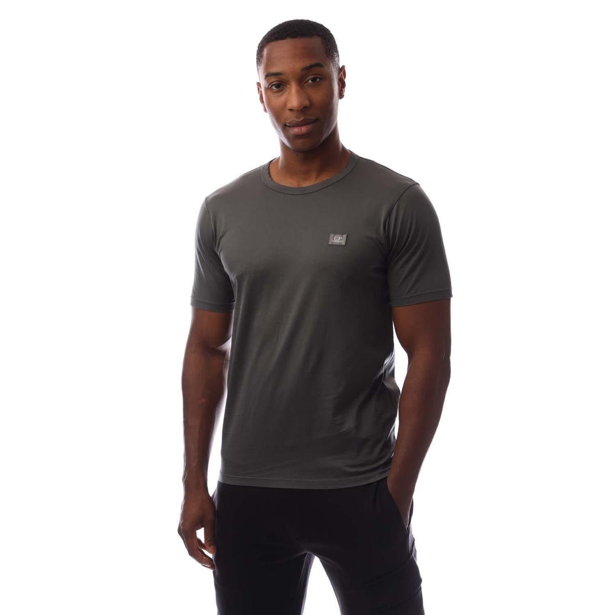 70/2 Mercerized Jersey Logo Patch T-Shirt