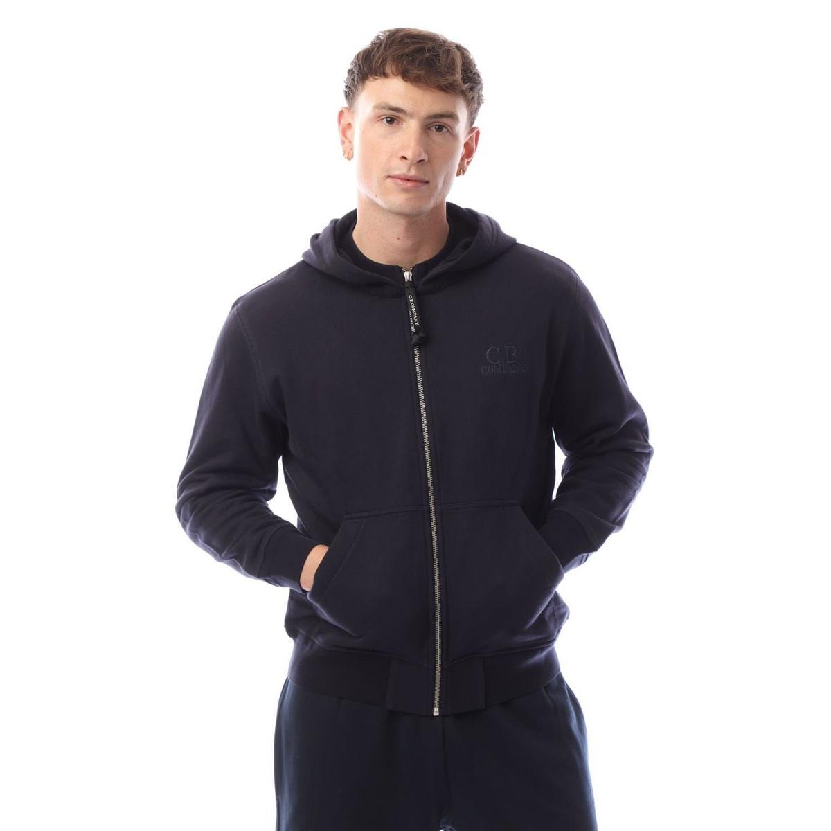 Diagonal Raised Fleece Logo Full-Zip Hoodie