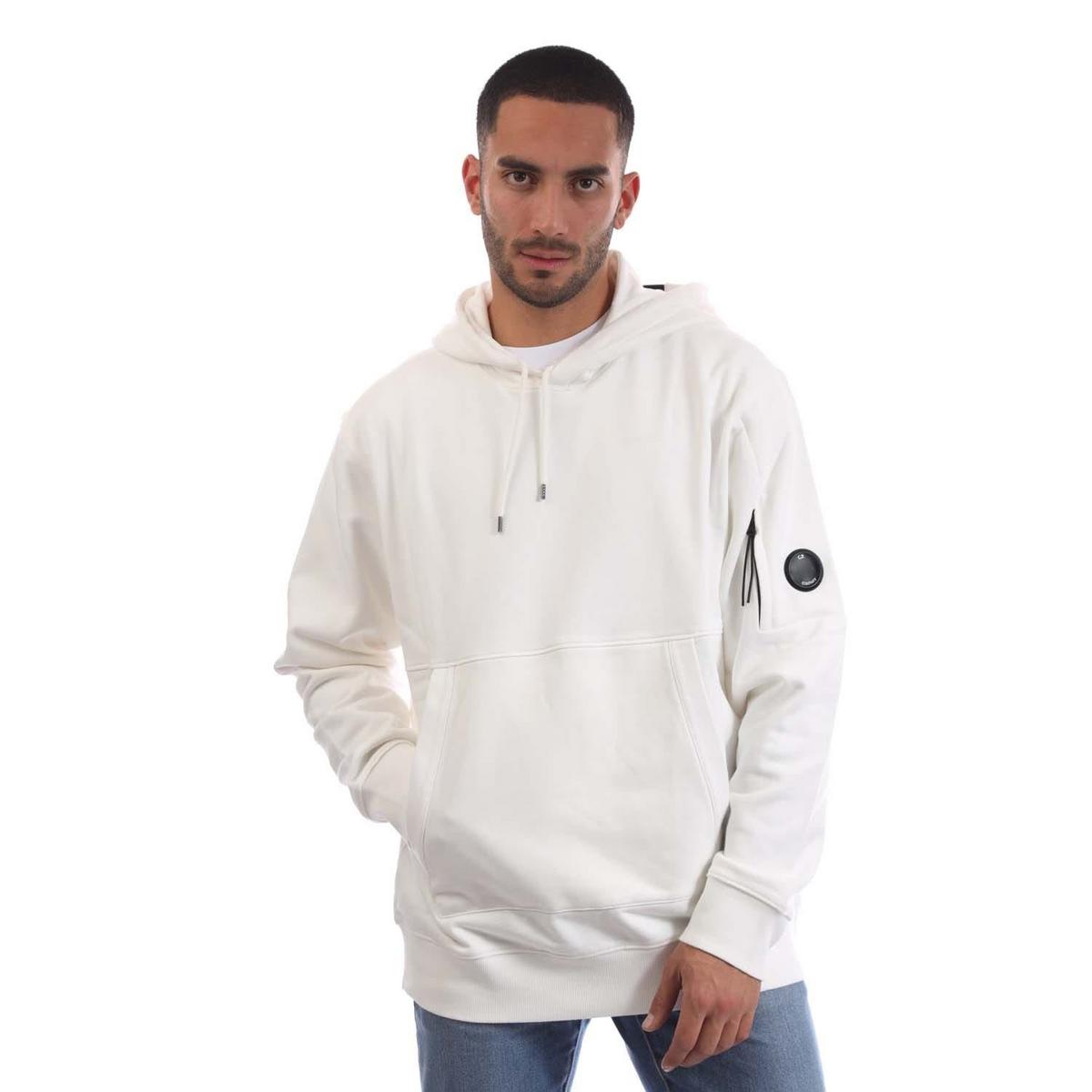 Diagonal Raised Fleece Lens Hoodie