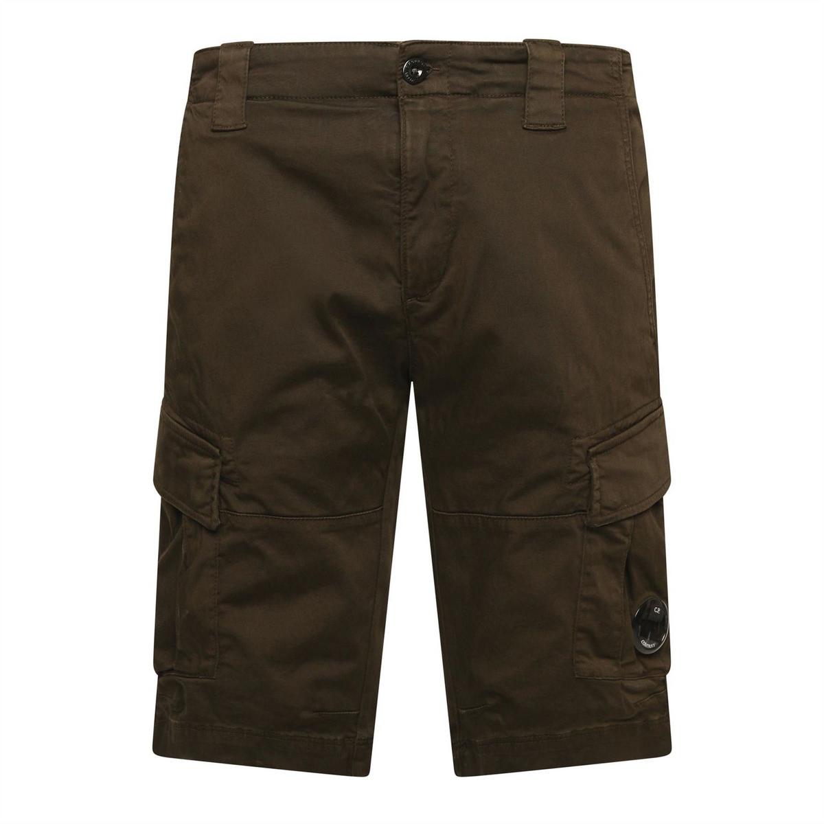 Sateen Stretch Cargo Shorts