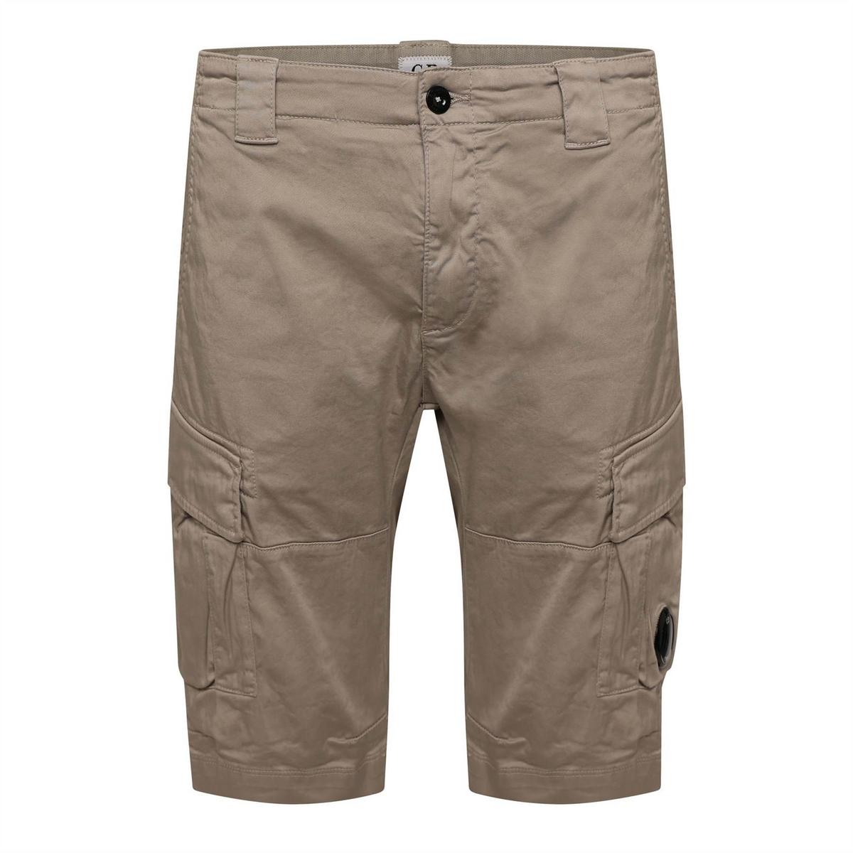Sateen Stretch Cargo Shorts