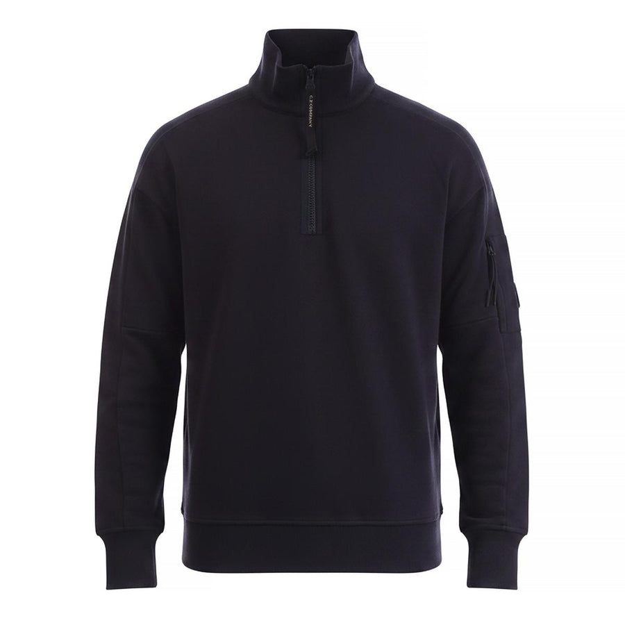 Diagonal Raised Fleece Half-Zip Sweatshirt
