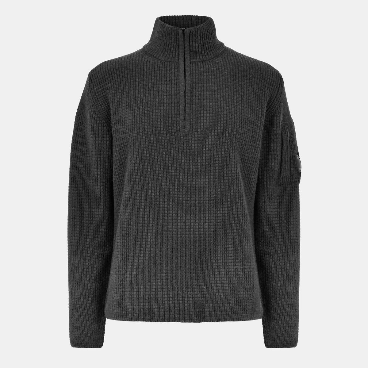 Men's Zipped Lens Quarter Zip Knitted Top