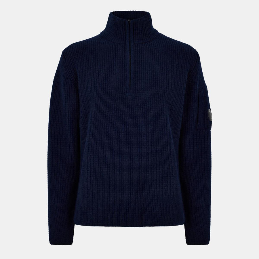 Men's Zipped Lens Quarter Zip Knitted Top