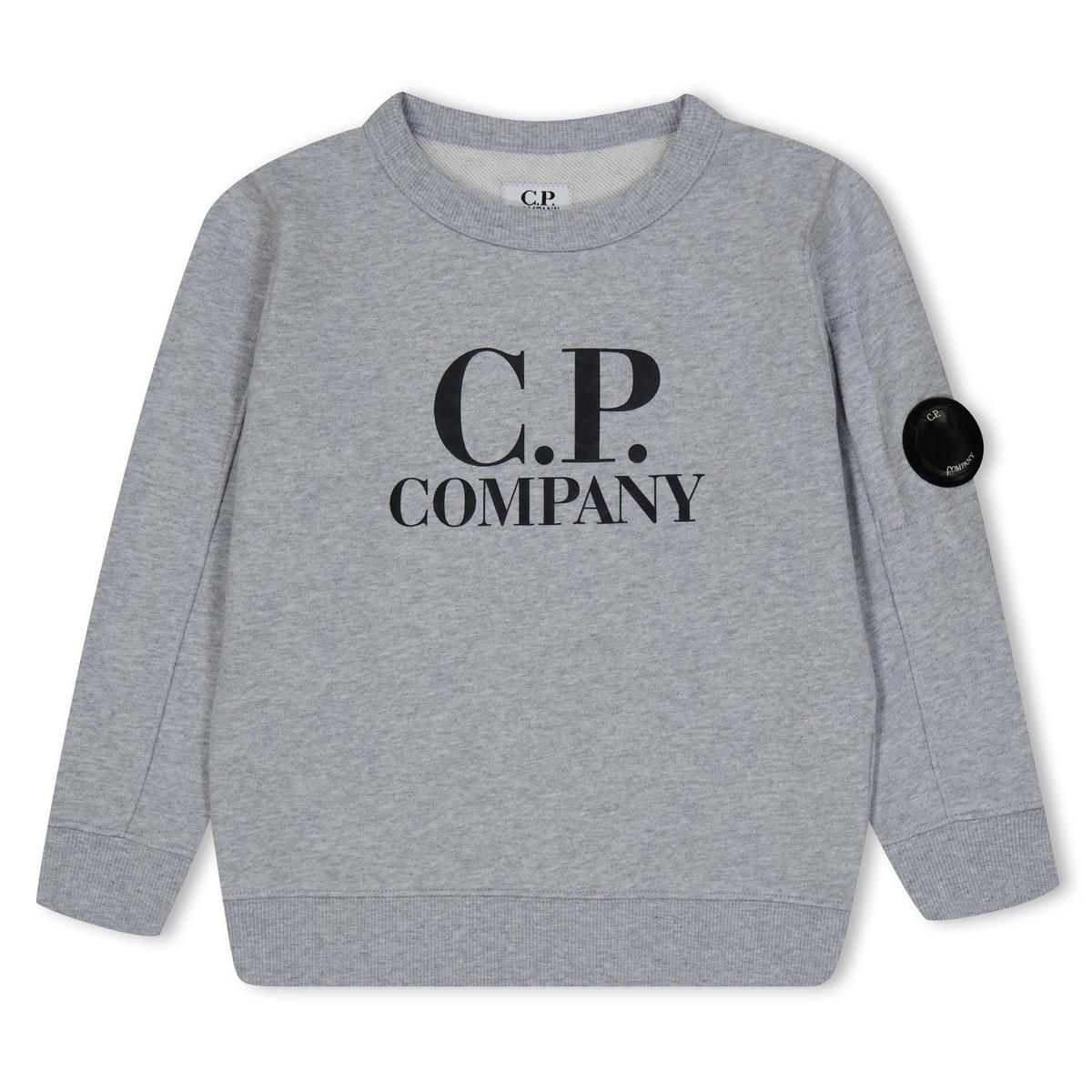 Kids' Logo Cotton Long Sleeve Crew Sweatshirt