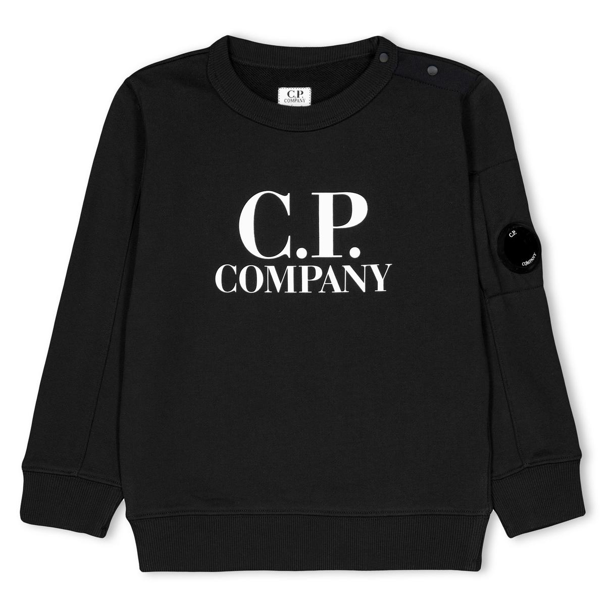 Kids' Logo Cotton Long Sleeve Crew Sweatshirt