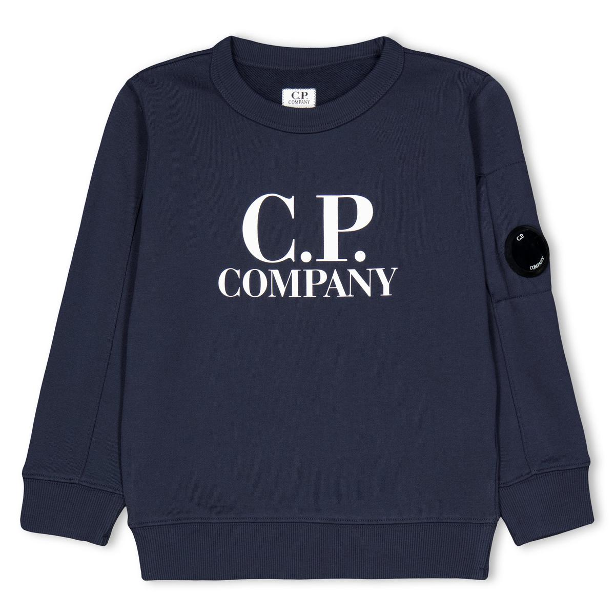 Kids' Logo Cotton Long Sleeve Crew Sweatshirt