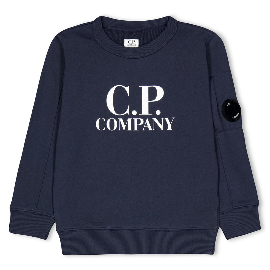 Kids' Logo Cotton Long Sleeve Crew Sweatshirt