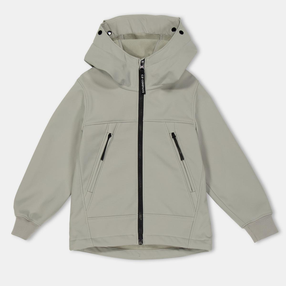 Kids' Goggle Water Resistant Long Sleeve Hooded Softshell Jacket