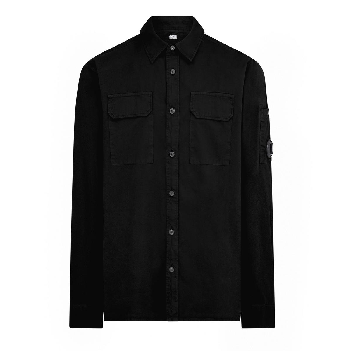 Men's Lens Cotton Long Sleeve Double Chest Overshirt