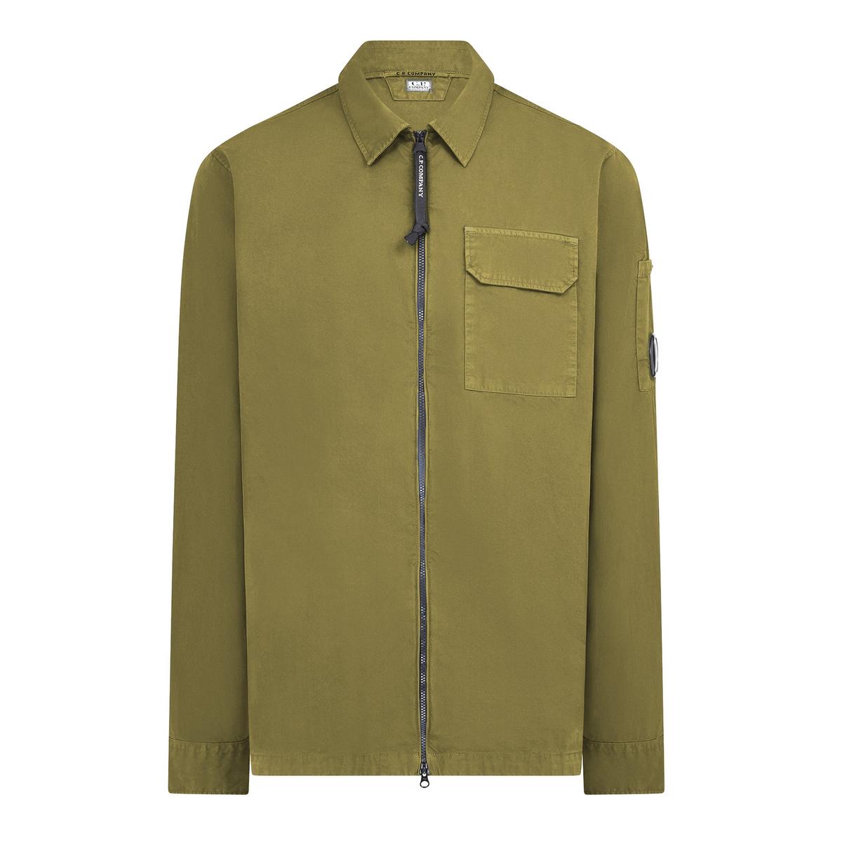 Men's Gabardine Lens Cotton Long Sleeve Overshirt