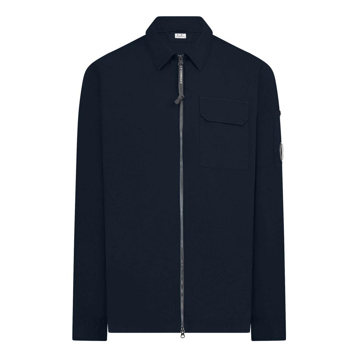 Men's Gabardine Lens Cotton Long Sleeve Overshirt
