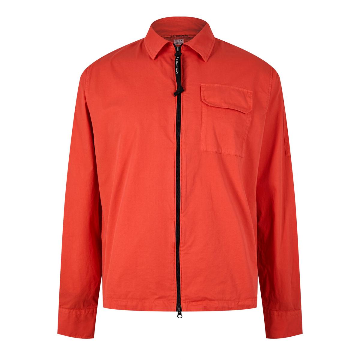Men's Gabardine Lens Cotton Long Sleeve Overshirt