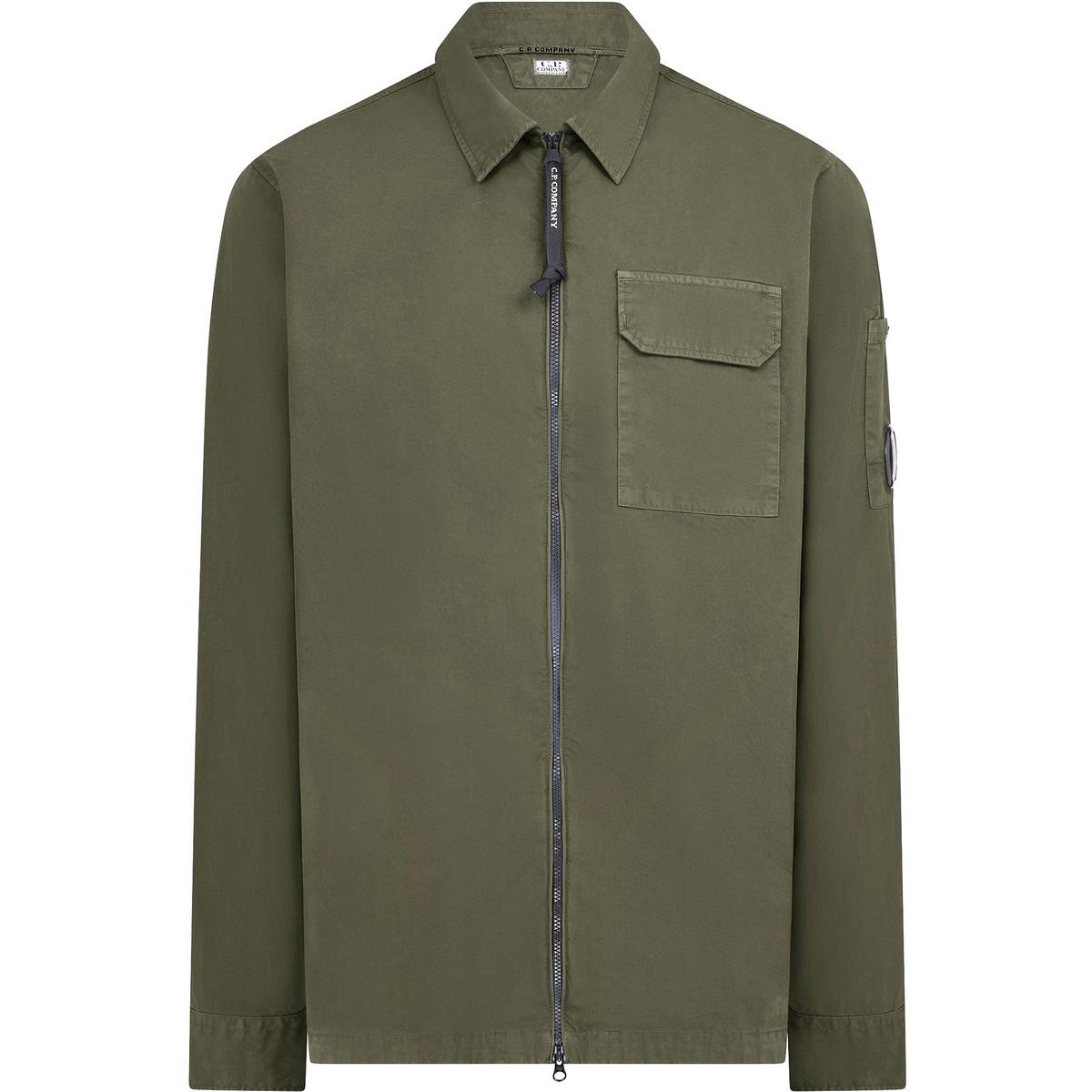 Men's Gabardine Lens Cotton Long Sleeve Overshirt