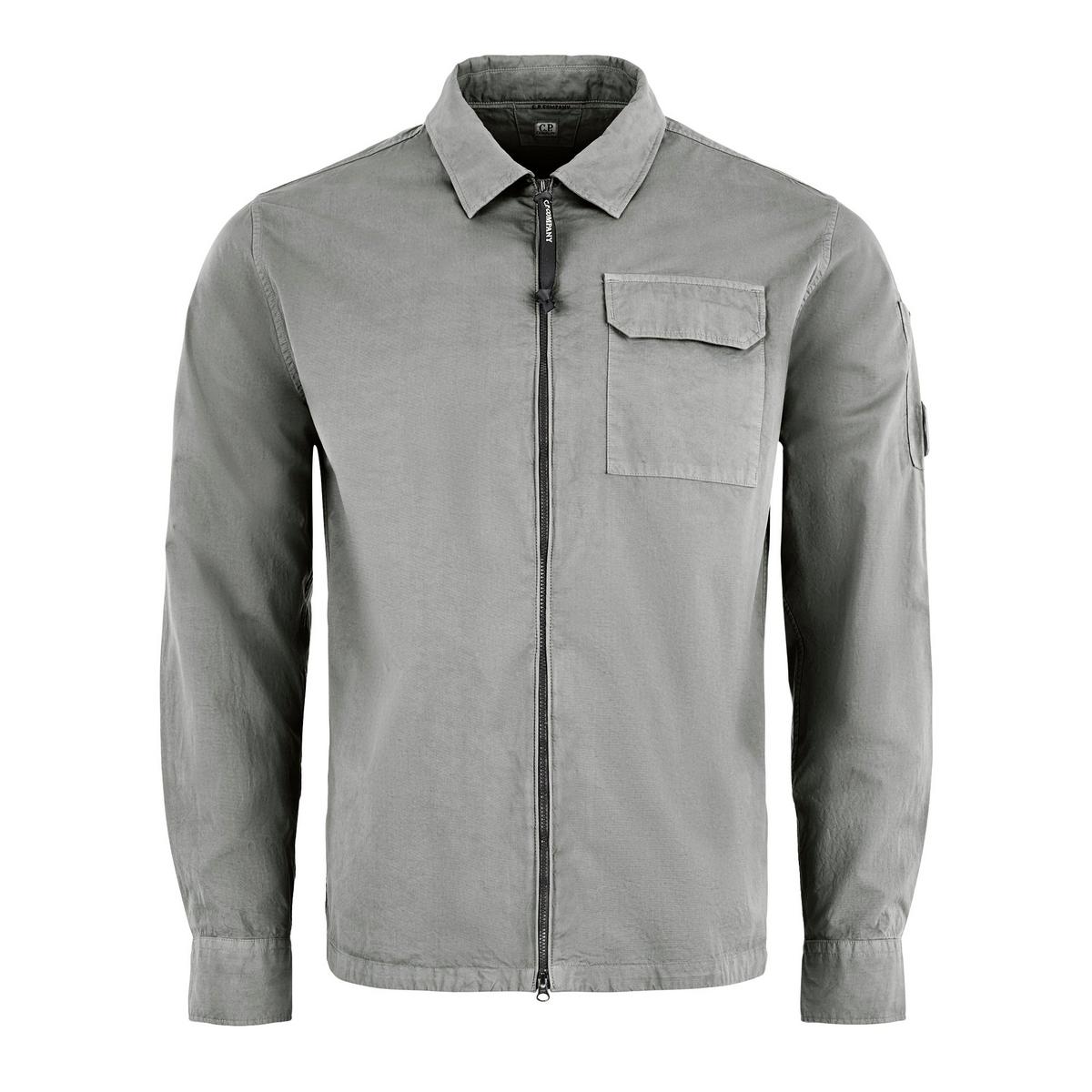 Men's Gabardine Lens Cotton Long Sleeve Overshirt