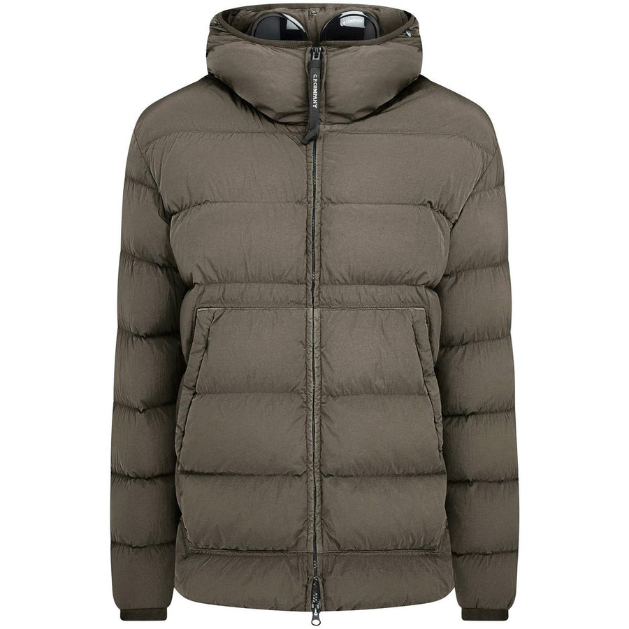 Men's Chrome-R Goggle Duck Down Long Sleeve Short Puffer Jacket
