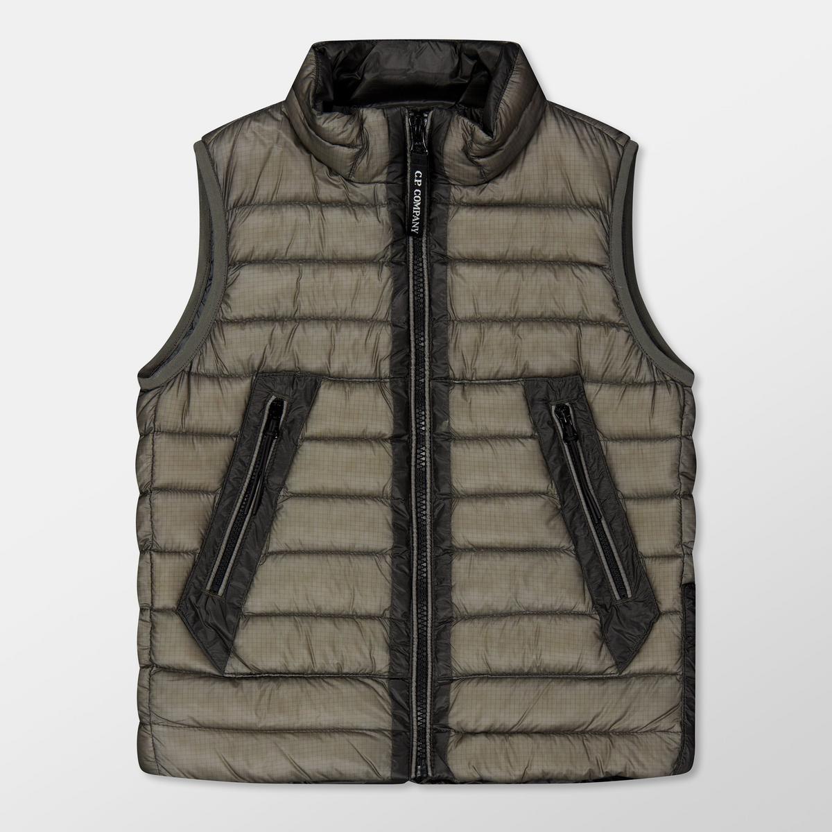 Kids' Logo Sleeveless Padded Zip Gilet