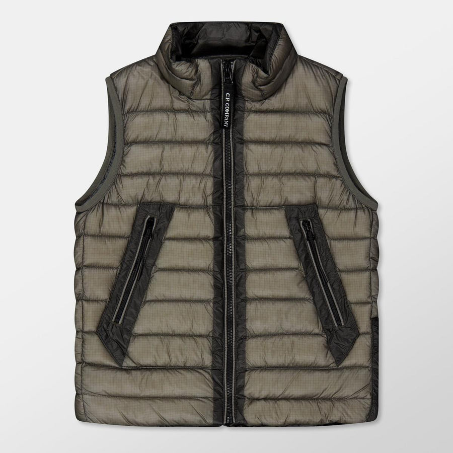 Kids' Logo Sleeveless Padded Zip Gilet