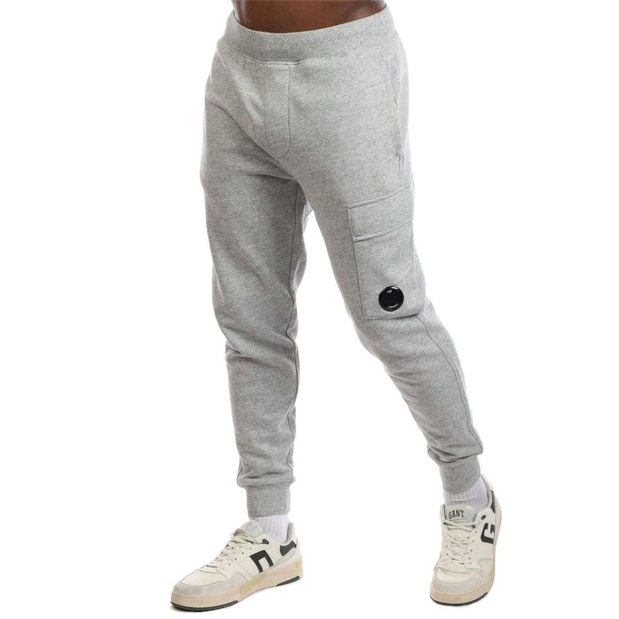 Men's Diagonal Raised Fleece Lens Cargo Tracksuit Bottoms
