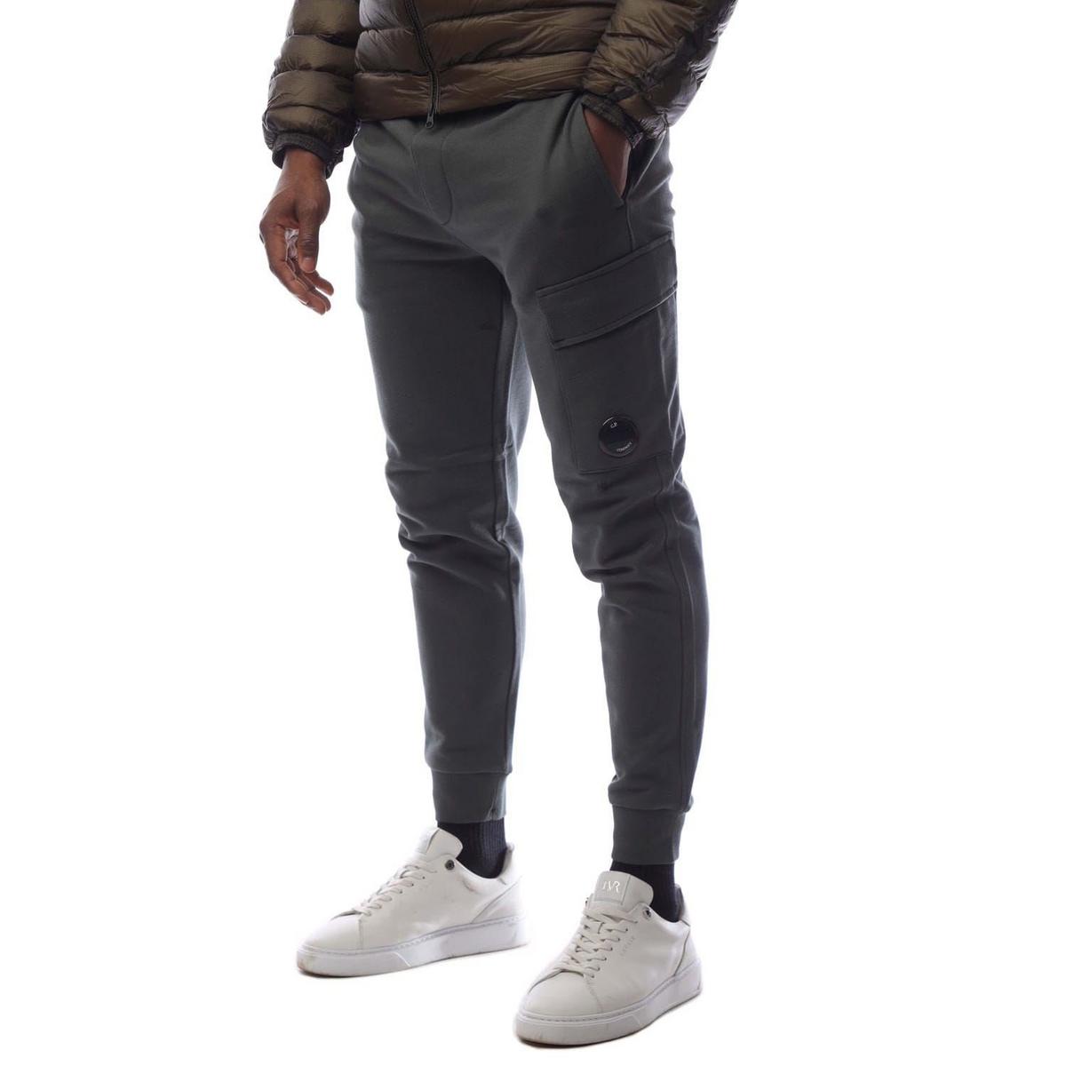 Men's Diagonal Raised Fleece Lens Tracksuit Bottoms